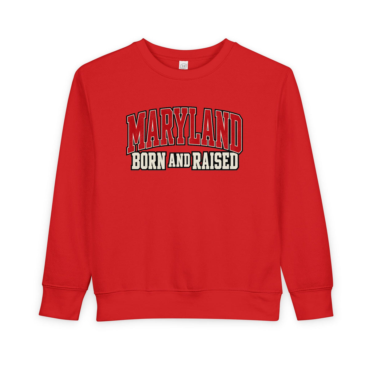 Maryland Born and Raised Bold Athletic Unisex Toddler Sweatshirt