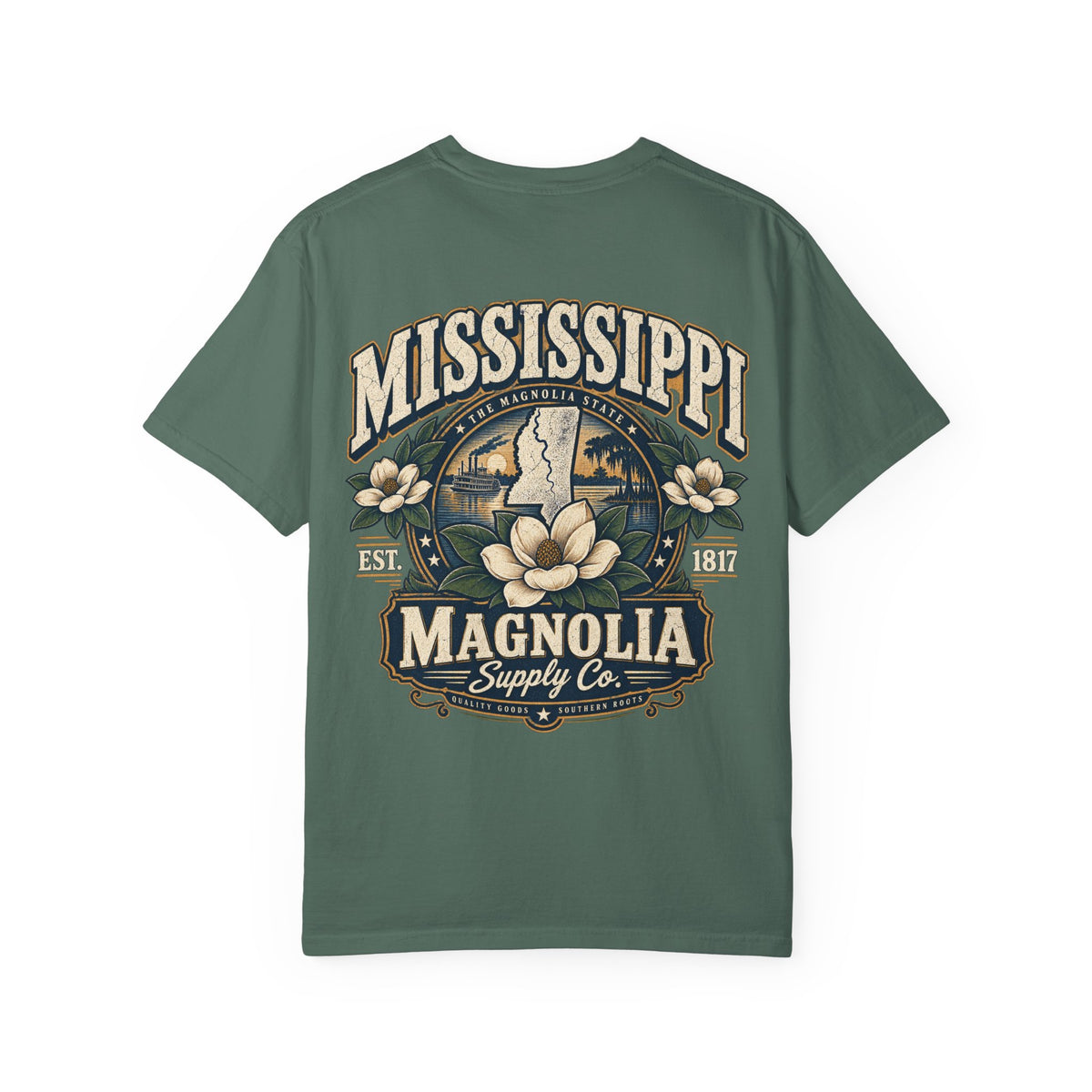 Mississippi Magnolia Supply Co. Unisex Comfort Color 1717 Streetwear Graphic Tee