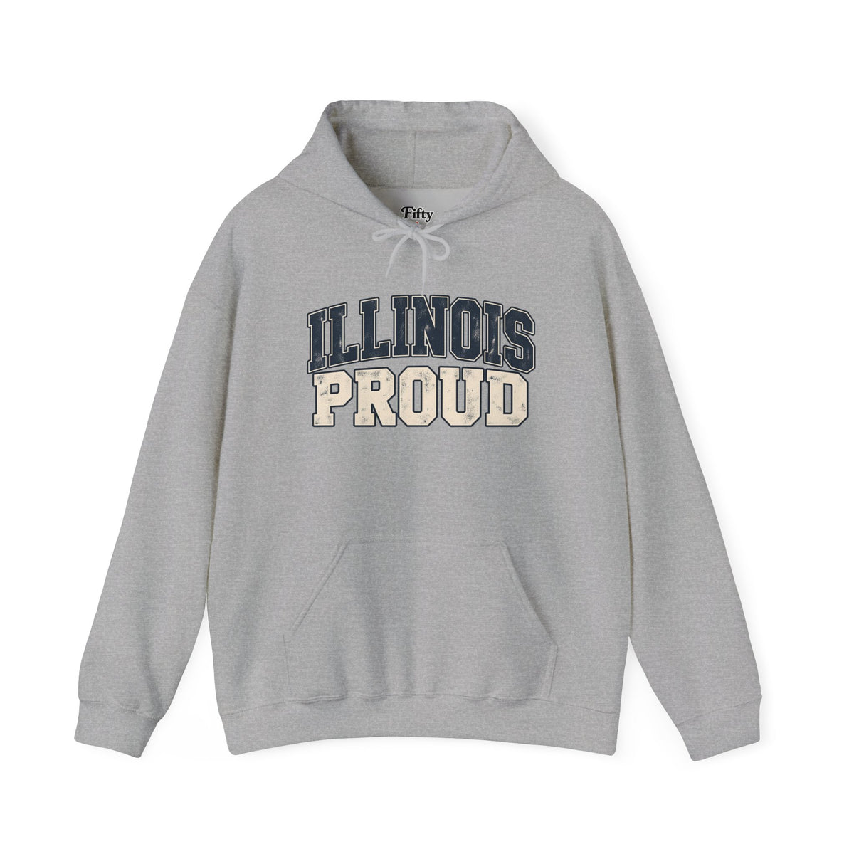 Illinois Proud Unisex Hoodie State Name Graphic