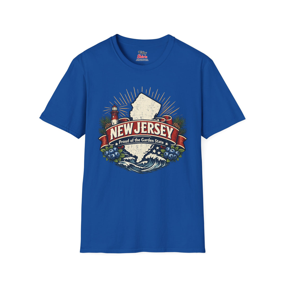 New Jersey State Pride Unisex Softstyle T Shirt State Pride Graphic Tee Collections FS03