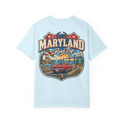 Maryland Road Trip Unisex Comfort Color 1717 Streetwear Graphic Tee
