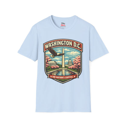 Washington D.C. Nation Capital Adventure Unisex Softstyle T Shirt State Pride Graphic Tee Collections FS03