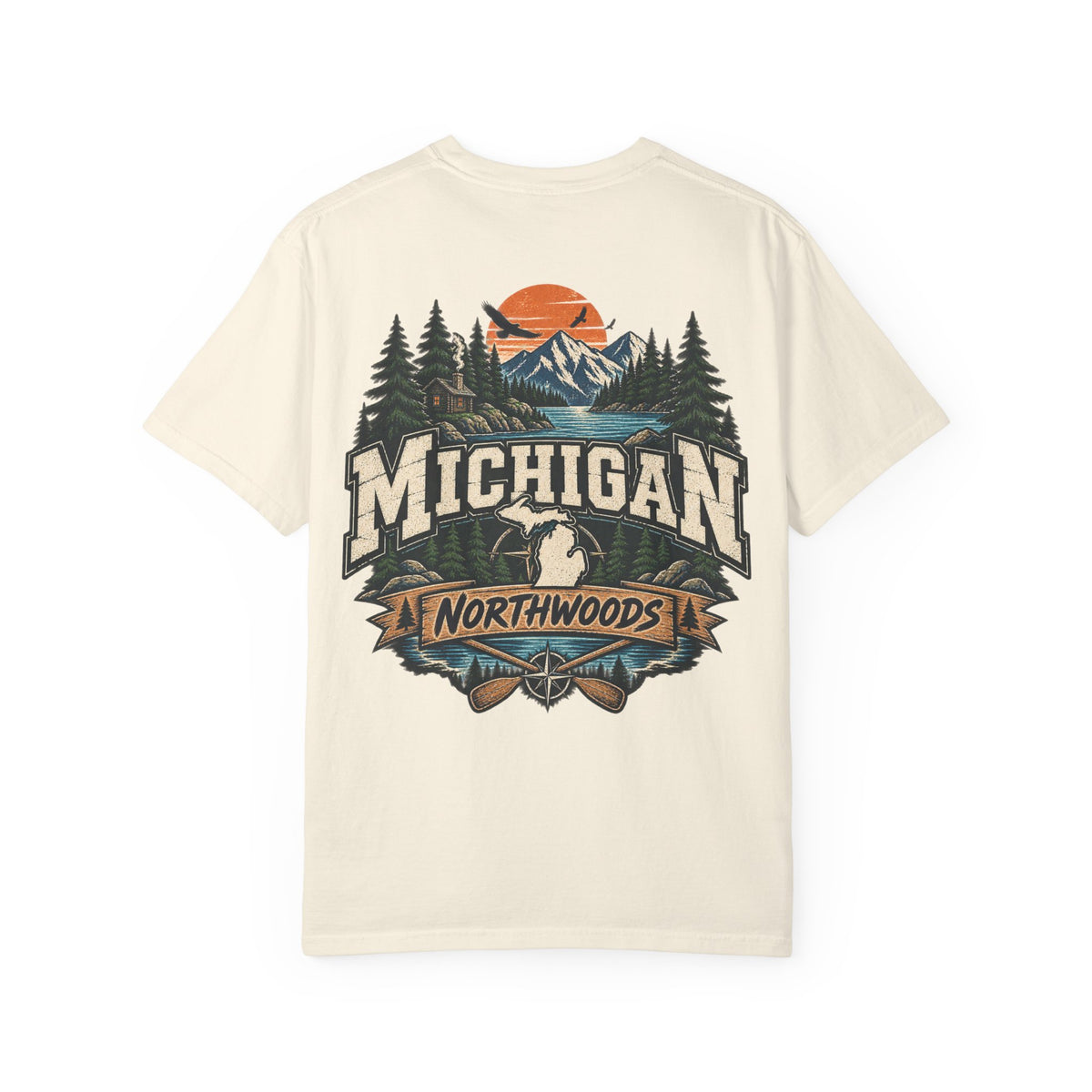Michigan Northwoods Unisex Comfort Color 1717 Streetwear Graphic Tee