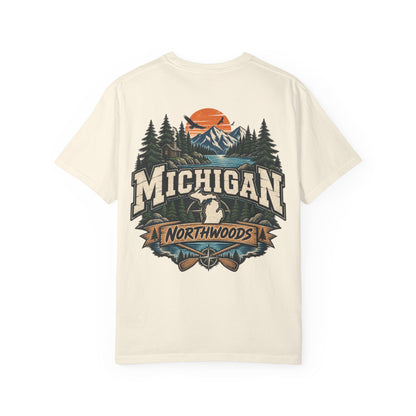 Michigan Northwoods Unisex Comfort Color 1717 Streetwear Graphic Tee