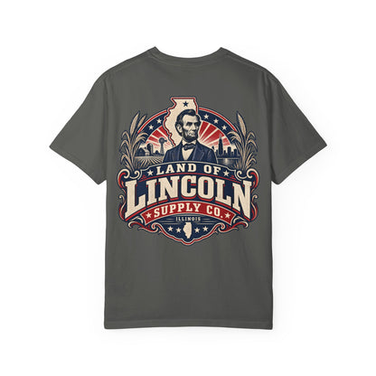 Illinois Land of Lincoln Suppy Co. Unisex Comfort Color 1717 Streetwear Graphic Tee