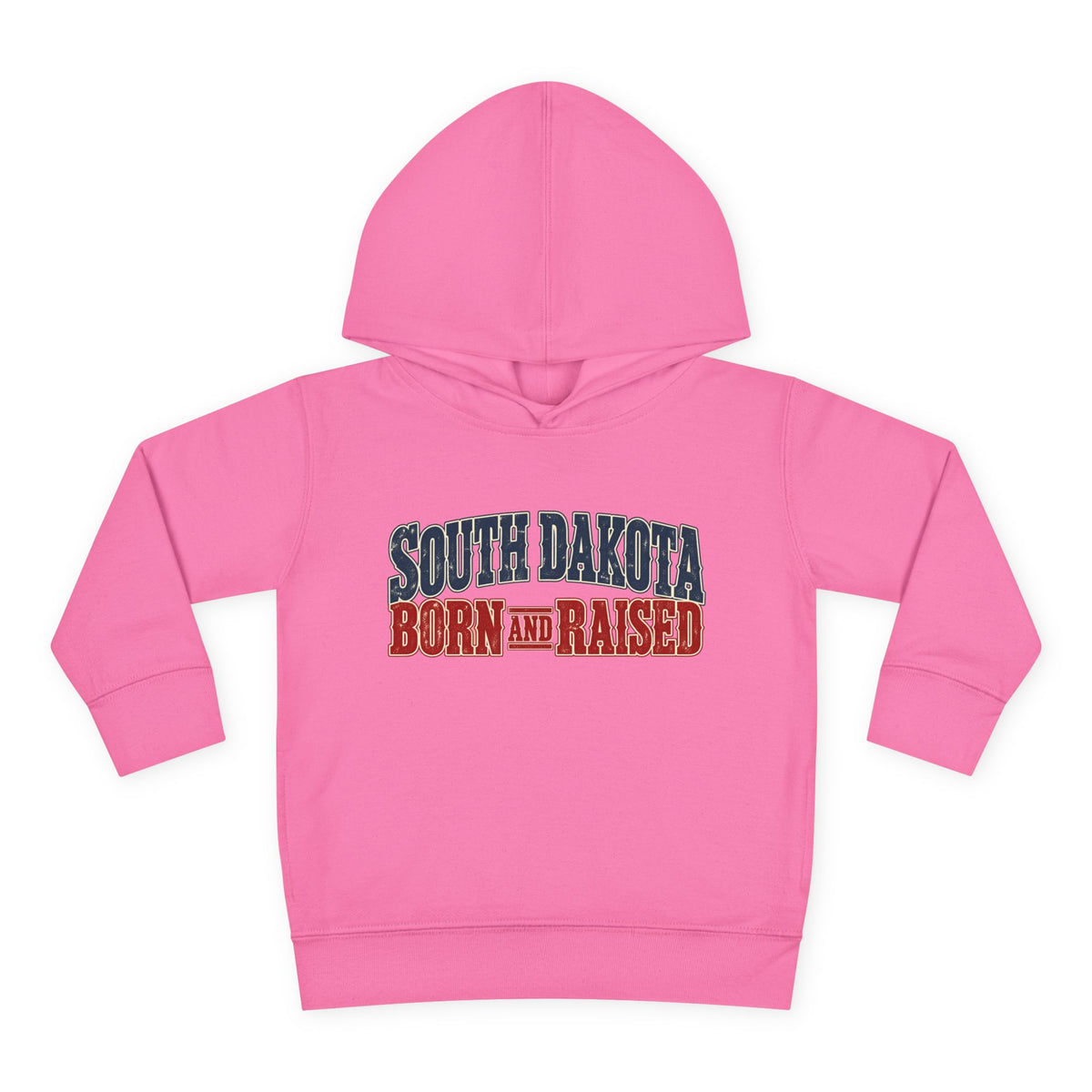 South Dakota Born and Raised Old-School Souvenir Unisex Toddler Pullover Fleece Hoodie