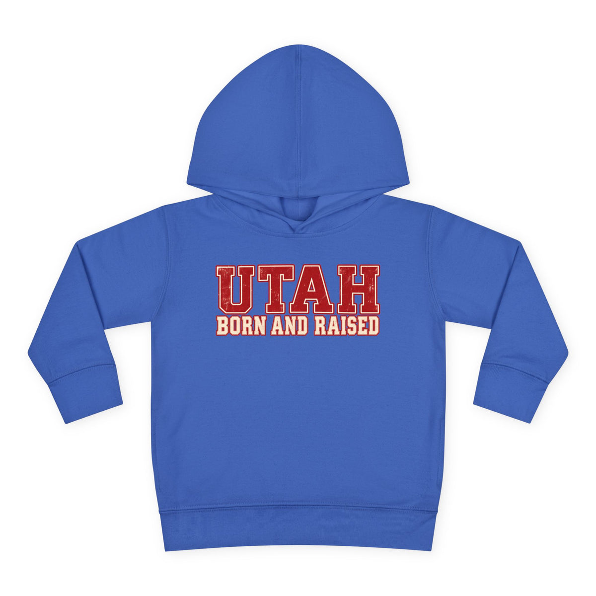 Utah Born and Raised Vintage Athletic Unisex Toddler Pullover Fleece Hoodie