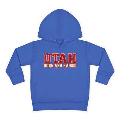 Utah Born and Raised Vintage Athletic Unisex Toddler Pullover Fleece Hoodie