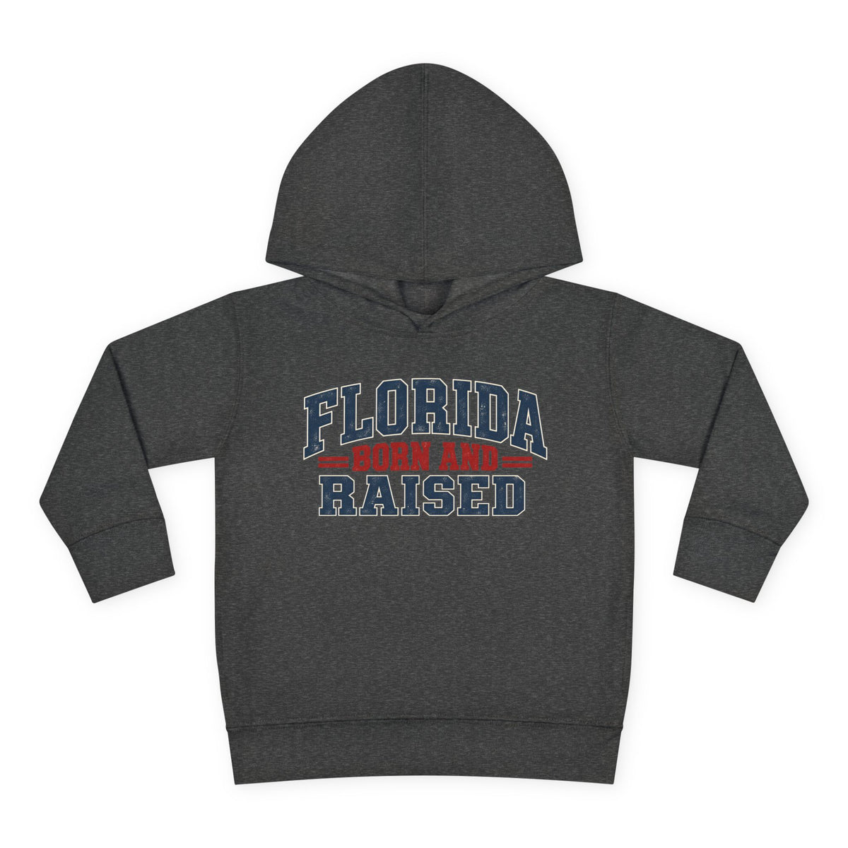 Florida Born and Raised Rustic Americana Unisex Toddler Pullover Fleece Hoodie