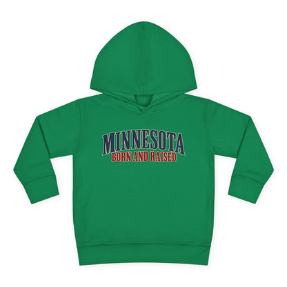 Minnesota Born and Raised Luxury Heritage Unisex Toddler Pullover Fleece Hoodie