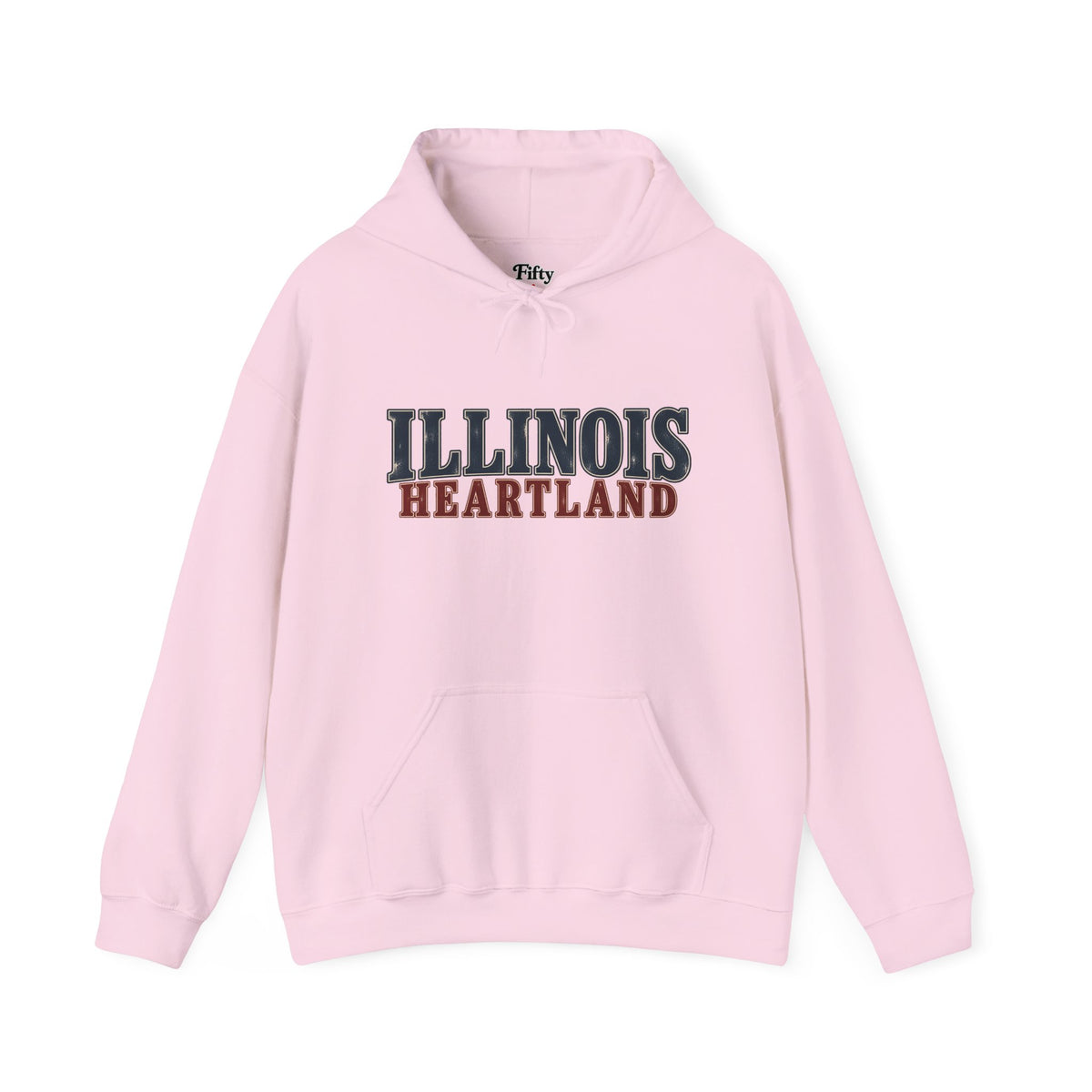 Illinois Heartland Unisex Hoodie State Name Graphic