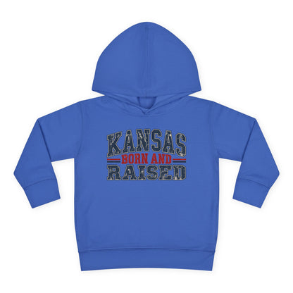 Kansas Born and Raised Vintage Americana Unisex Toddler Pullover Fleece Hoodie