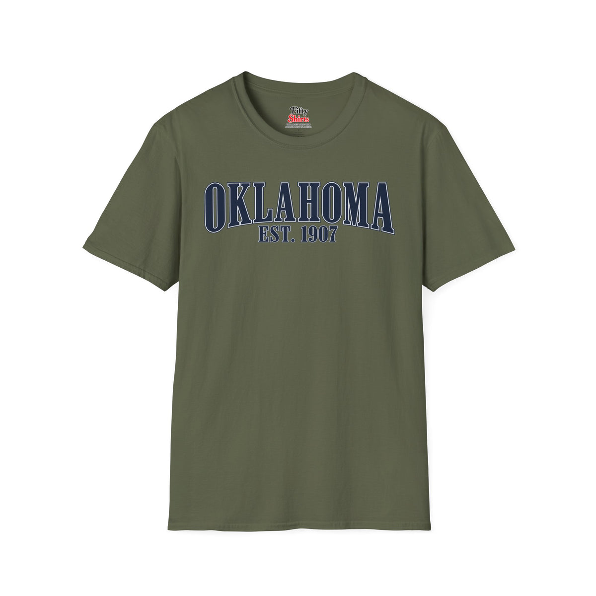 Oklahoma EST 1907 Unisex Softstyle T Shirt State Name Graphic Tee