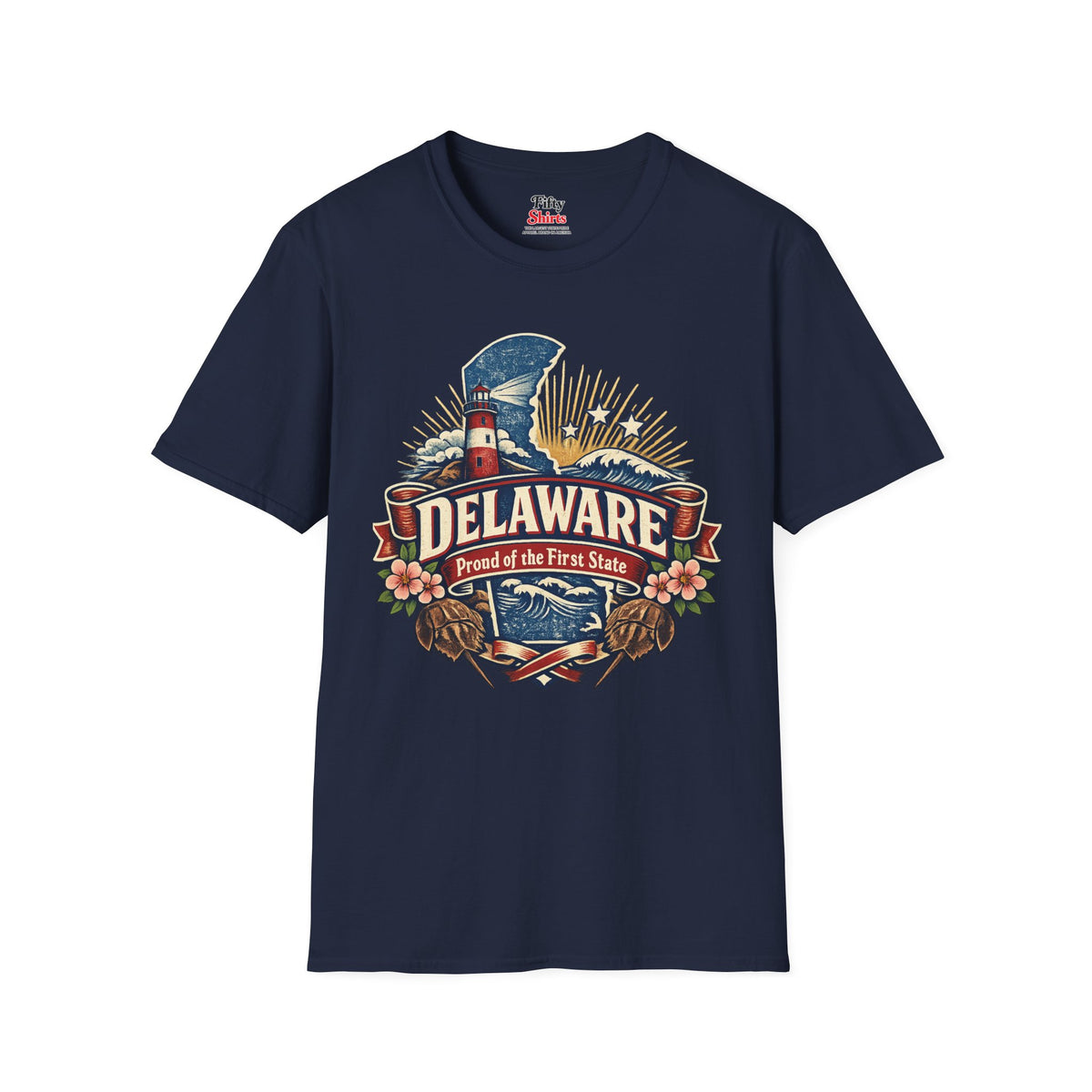 Delaware State Pride Unisex Softstyle T Shirt State Pride Graphic Tee Collections FS03