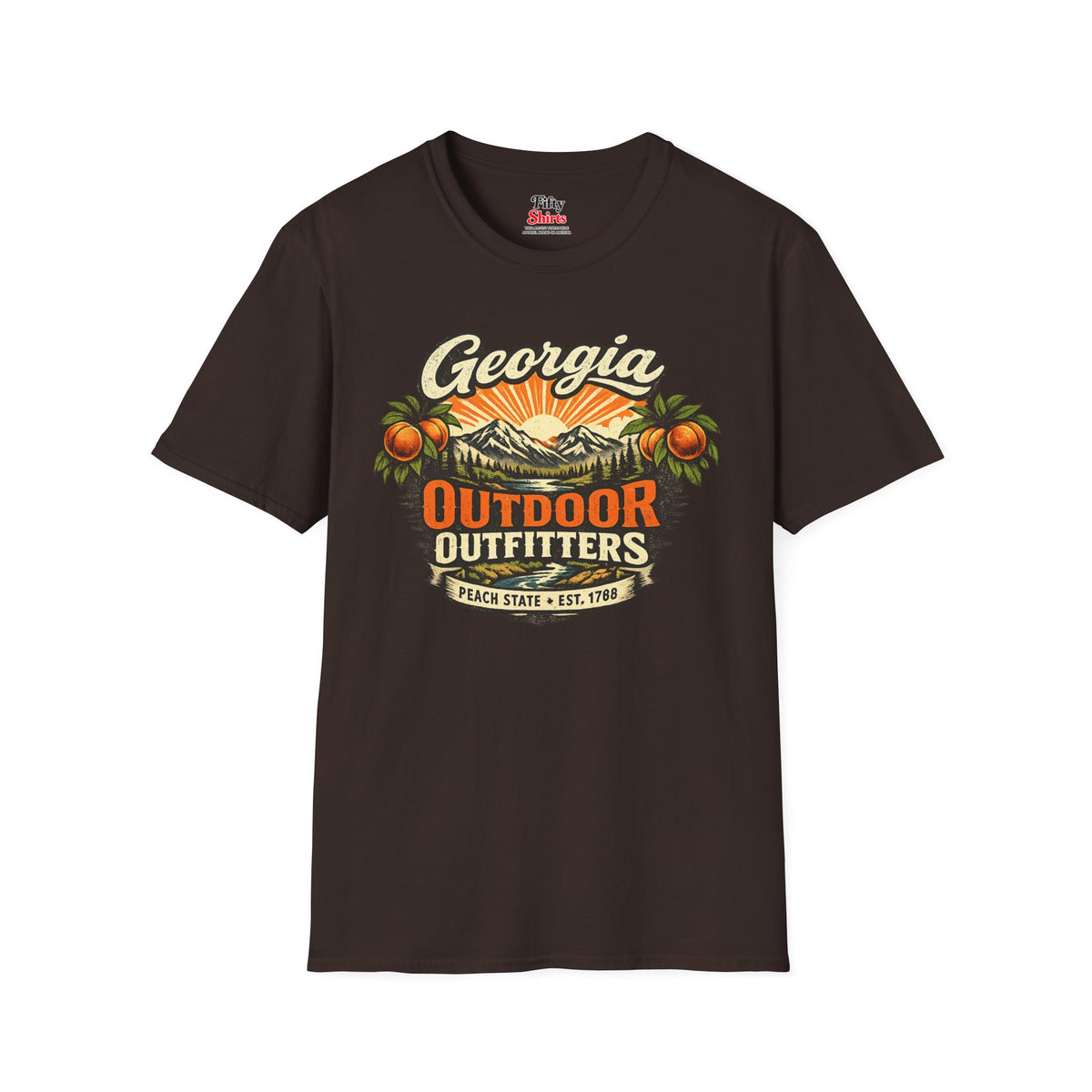 Georgia Outdoor Outfitters Unisex Softstyle T Shirt State Pride Graphic Tee Collections FS03