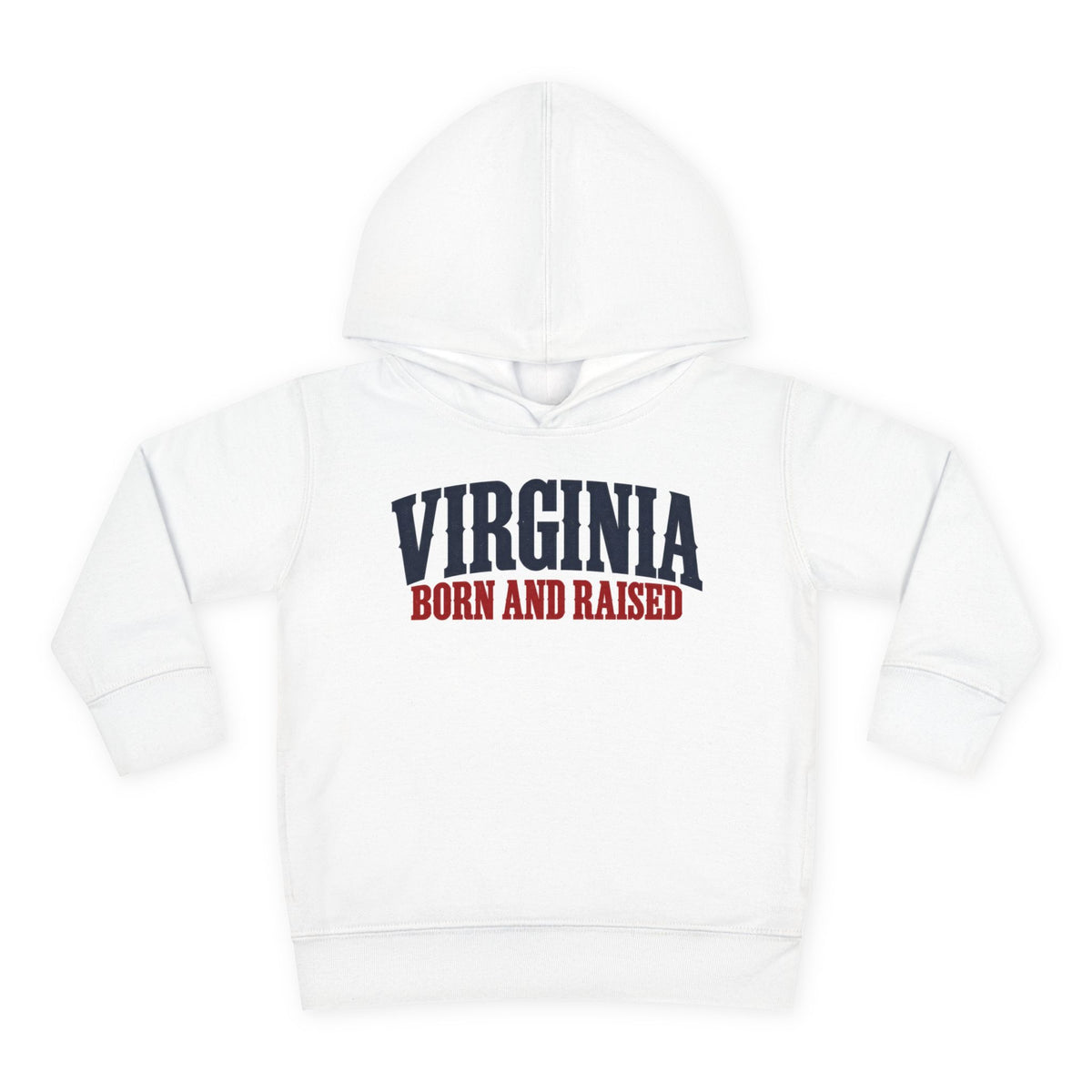 Virginia Born and Raised Premium Heritage Unisex Toddler Pullover Fleece Hoodie
