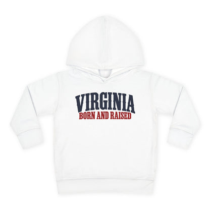Virginia Born and Raised Premium Heritage Unisex Toddler Pullover Fleece Hoodie