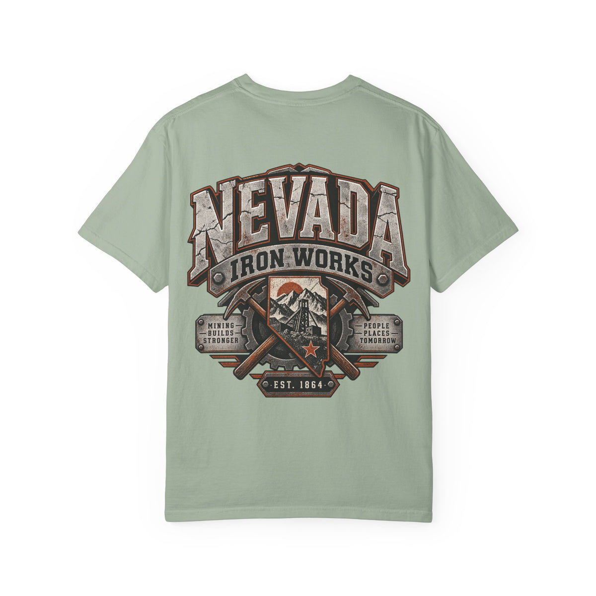 Nevada Iron Works Unisex Comfort Color 1717 Streetwear Graphic Tee