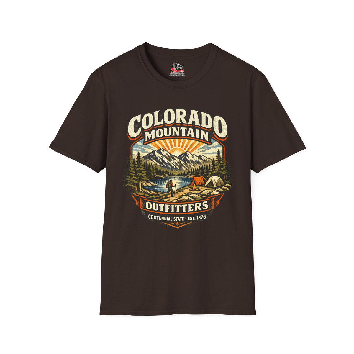 Colorado Mountain Outfitters Unisex Softstyle T Shirt State Pride Graphic Tee Collections FS03