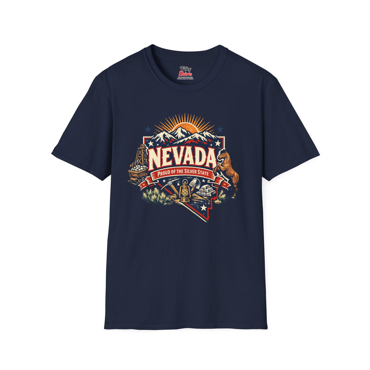 Nevada State Pride Unisex Softstyle T Shirt State Pride Graphic Tee Collections FS03