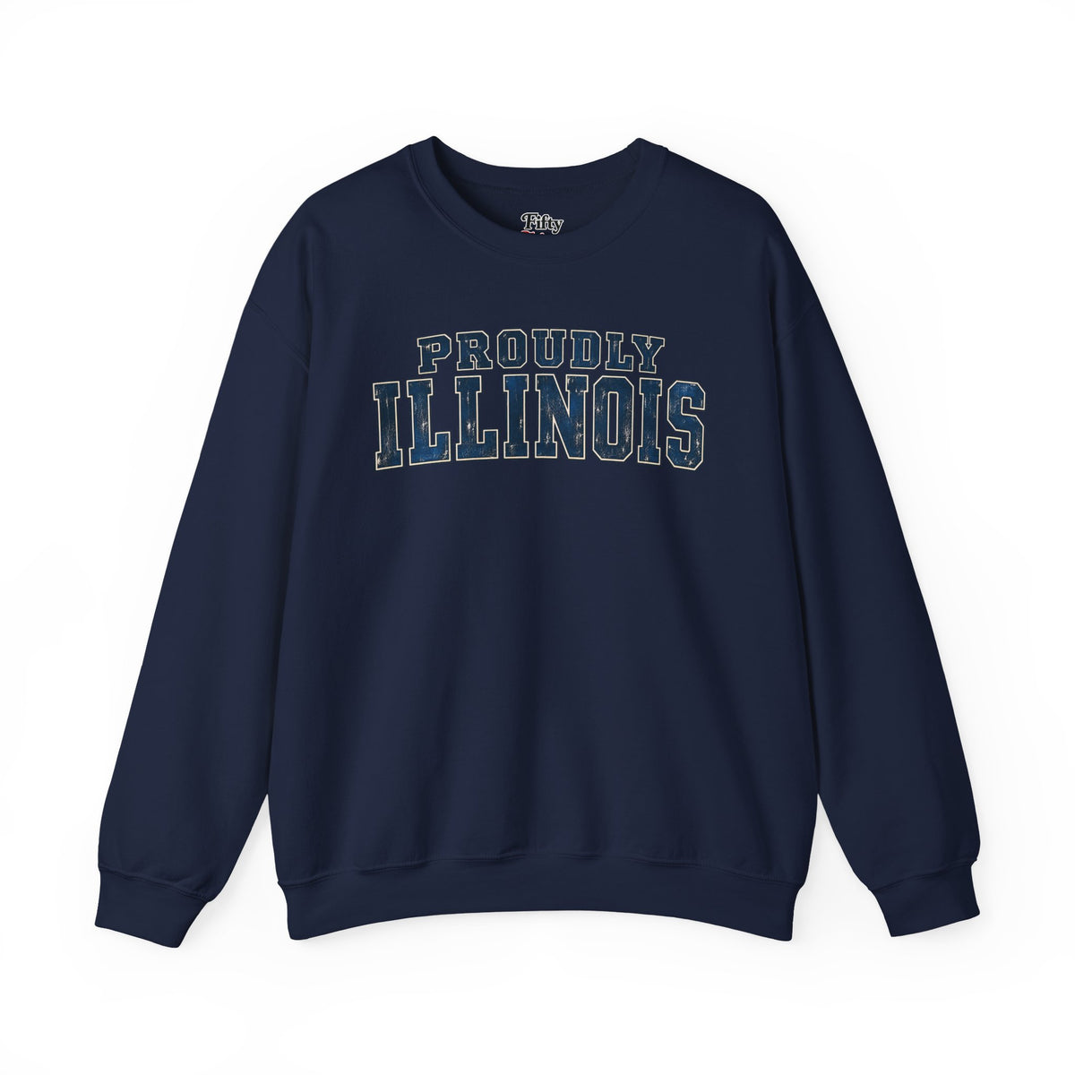 Proudly Illinois Unisex Crewneck Sweatshirt State Name Graphic