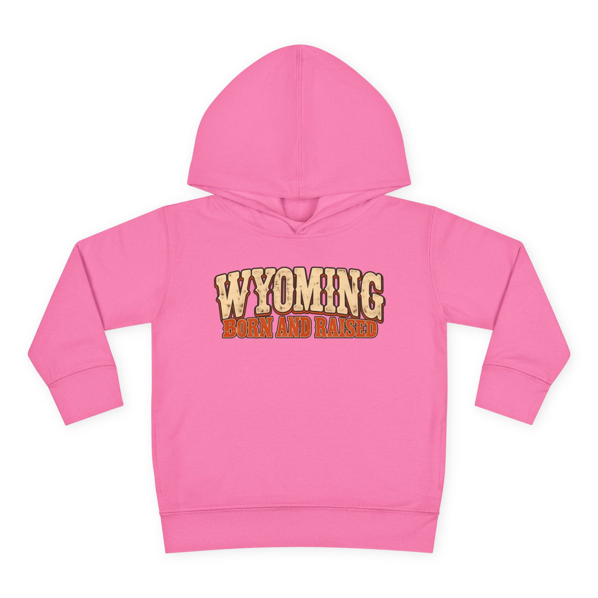 Wyoming Born and Raised Vintage 1970s Western Unisex Toddler Pullover Fleece Hoodie