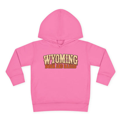 Wyoming Born and Raised Vintage 1970s Western Unisex Toddler Pullover Fleece Hoodie