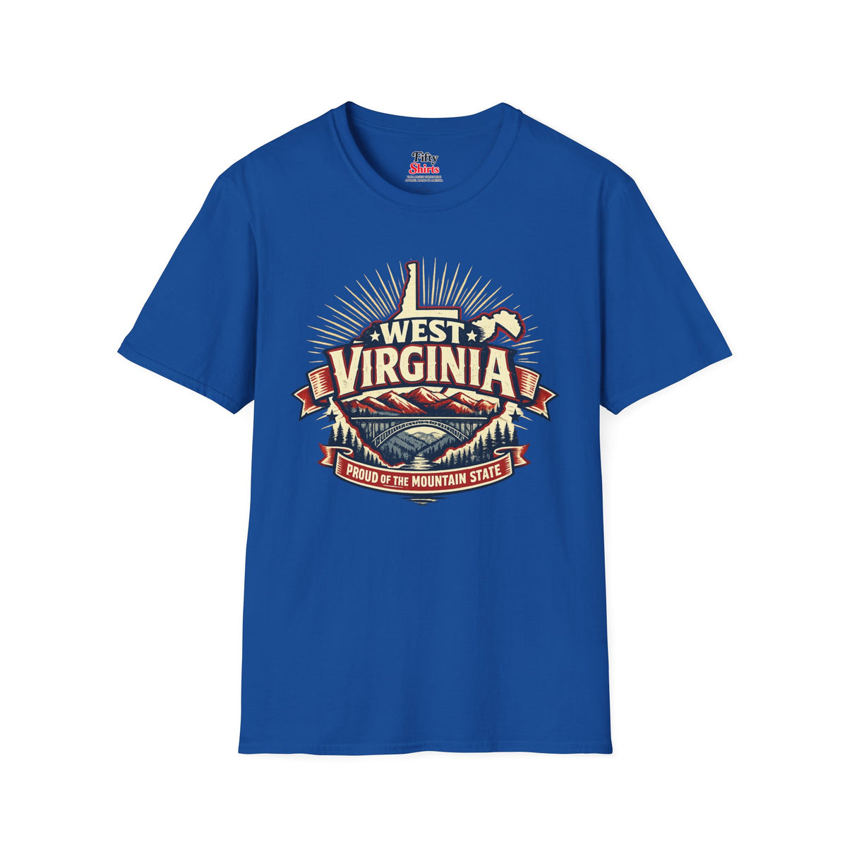 West Virginia State Pride Unisex Softstyle T Shirt State Pride Graphic Tee Collections FS03