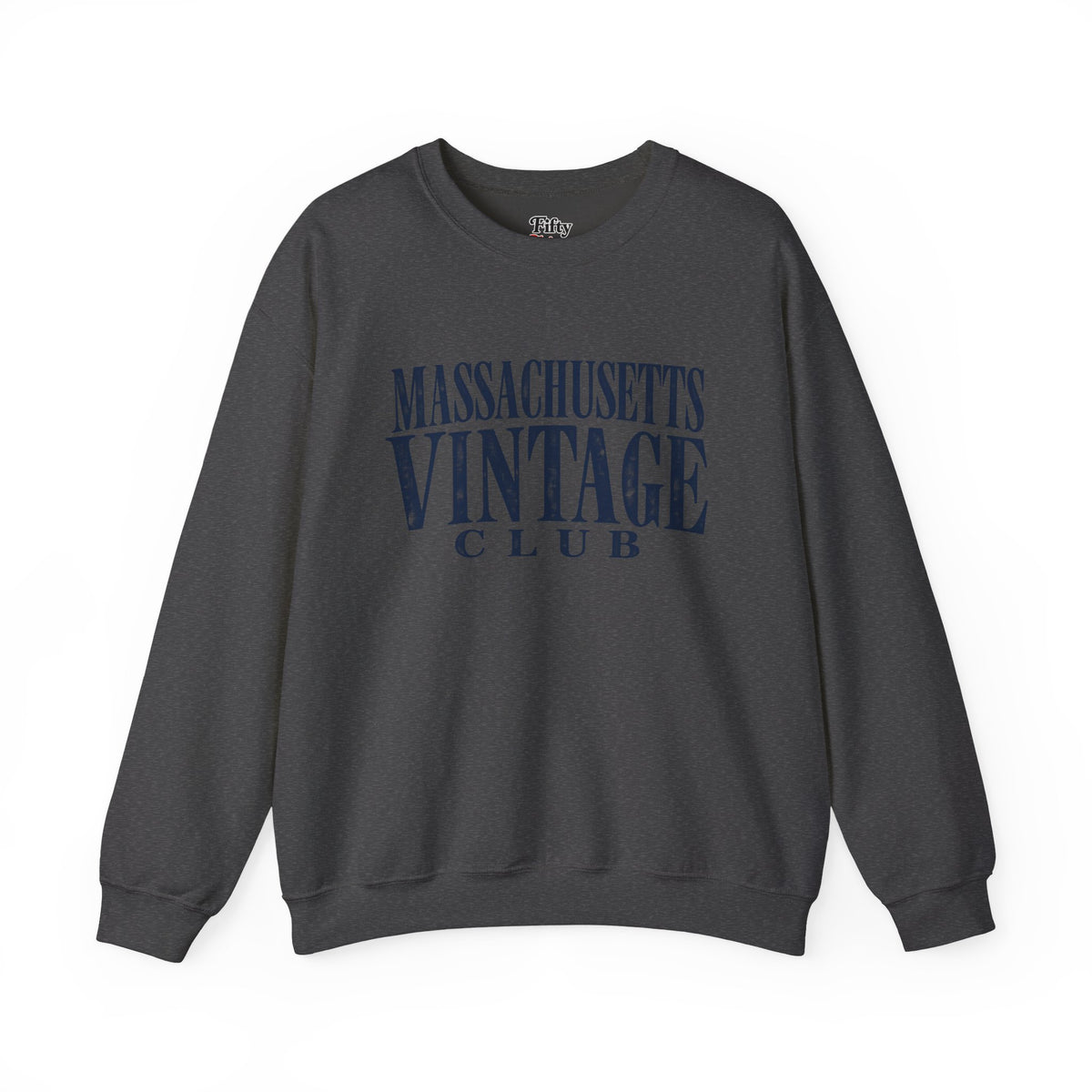 Massachusetts Vintage Club Unisex Crewneck Sweatshirt State Name Graphic