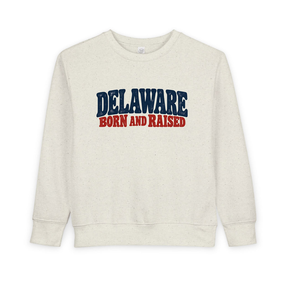 Delaware Born and Raised Retro 1970s Unisex Toddler Sweatshirt