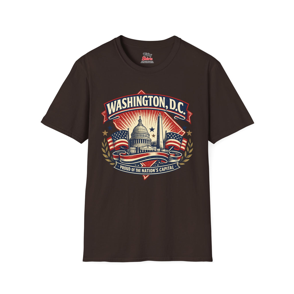 Washington D.C. State Pride Unisex Softstyle T Shirt State Pride Graphic Tee Collections FS03