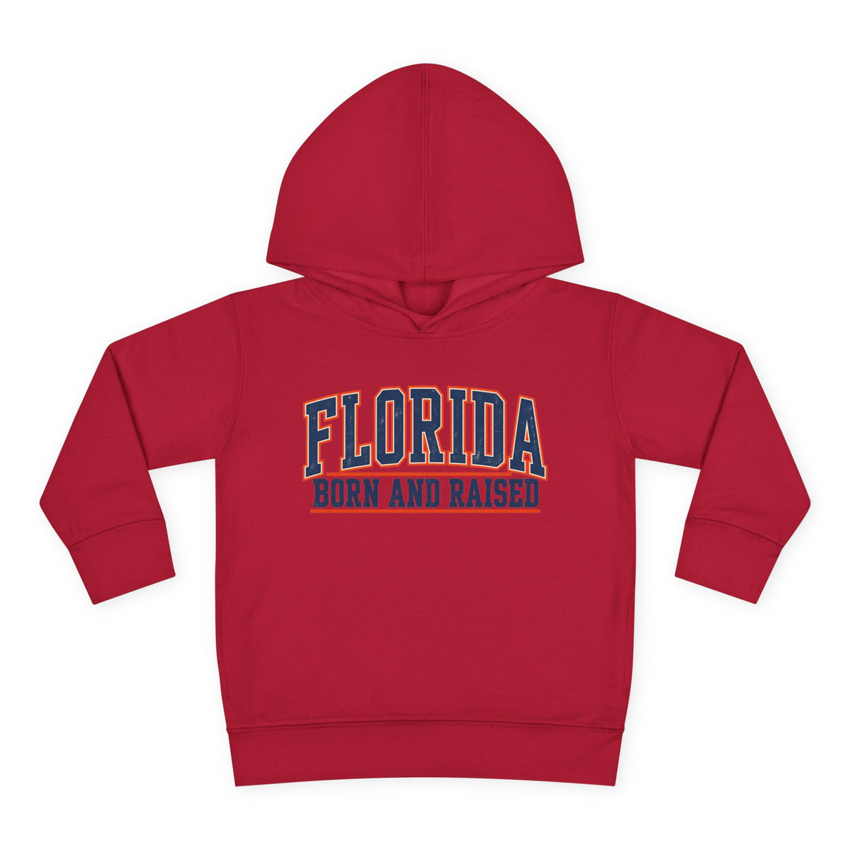 Florida Born and Raised Old-School Athletic Unisex Toddler Pullover Fleece Hoodie