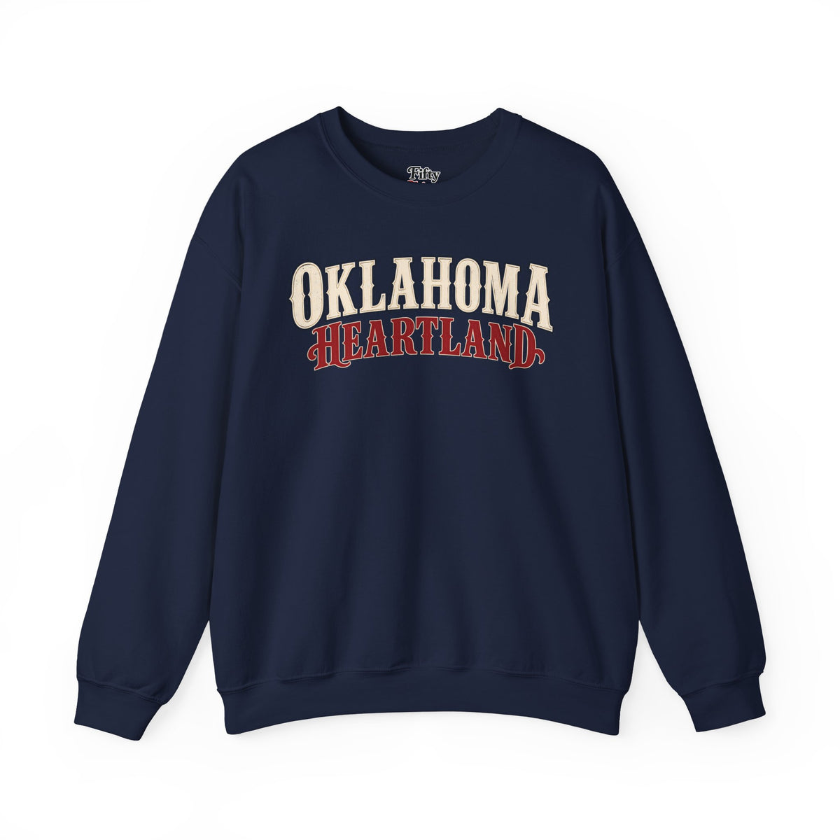Oklahoma Heartland Unisex Crewneck Sweatshirt State Name Graphic
