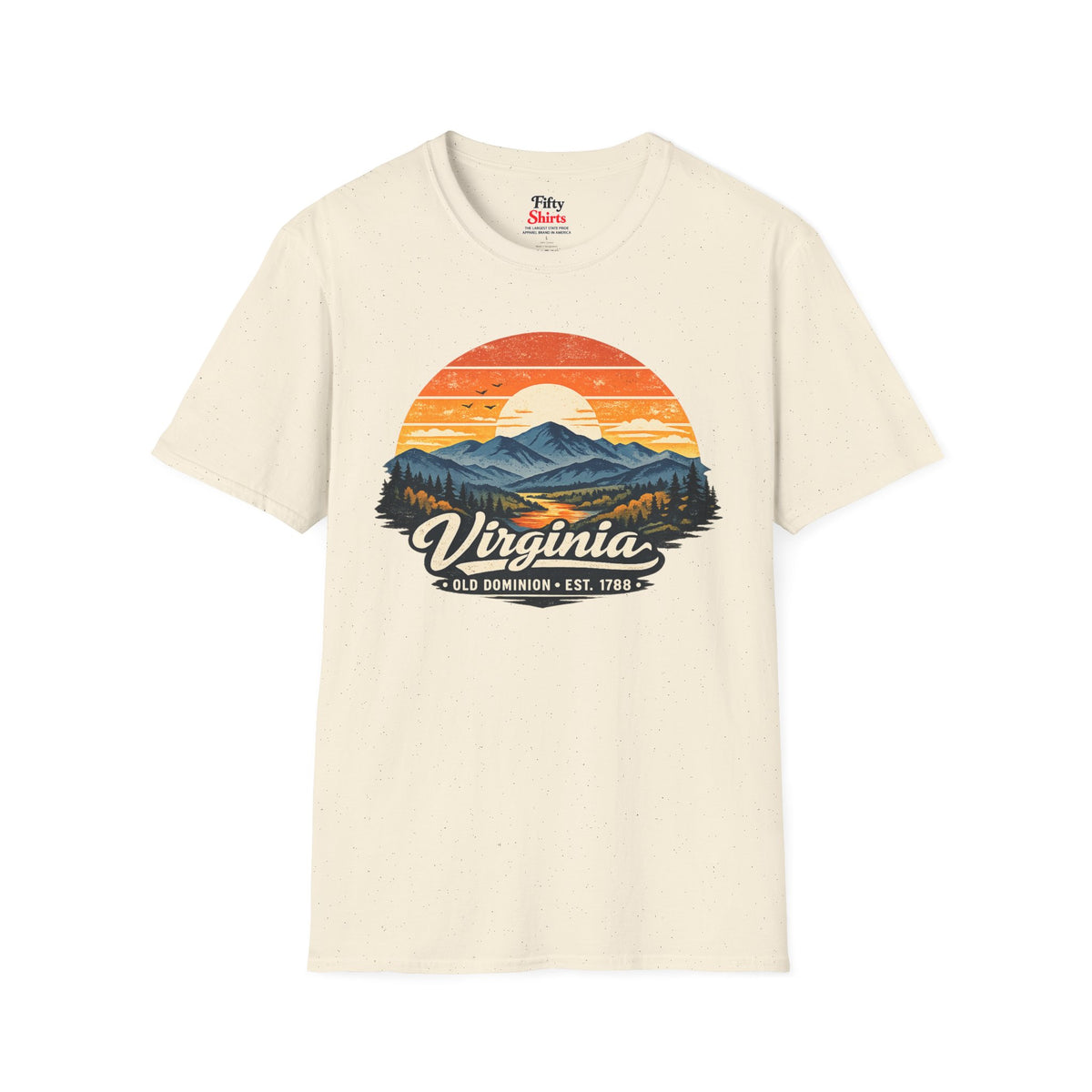 Virginia Mountain Sunset Unisex Softstyle T Shirt State Pride Graphic Tee Collections FS03