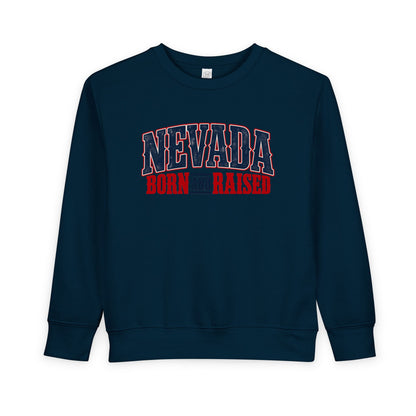 Nevada Born and Raised Premium Western Heritage Unisex Toddler Sweatshirt