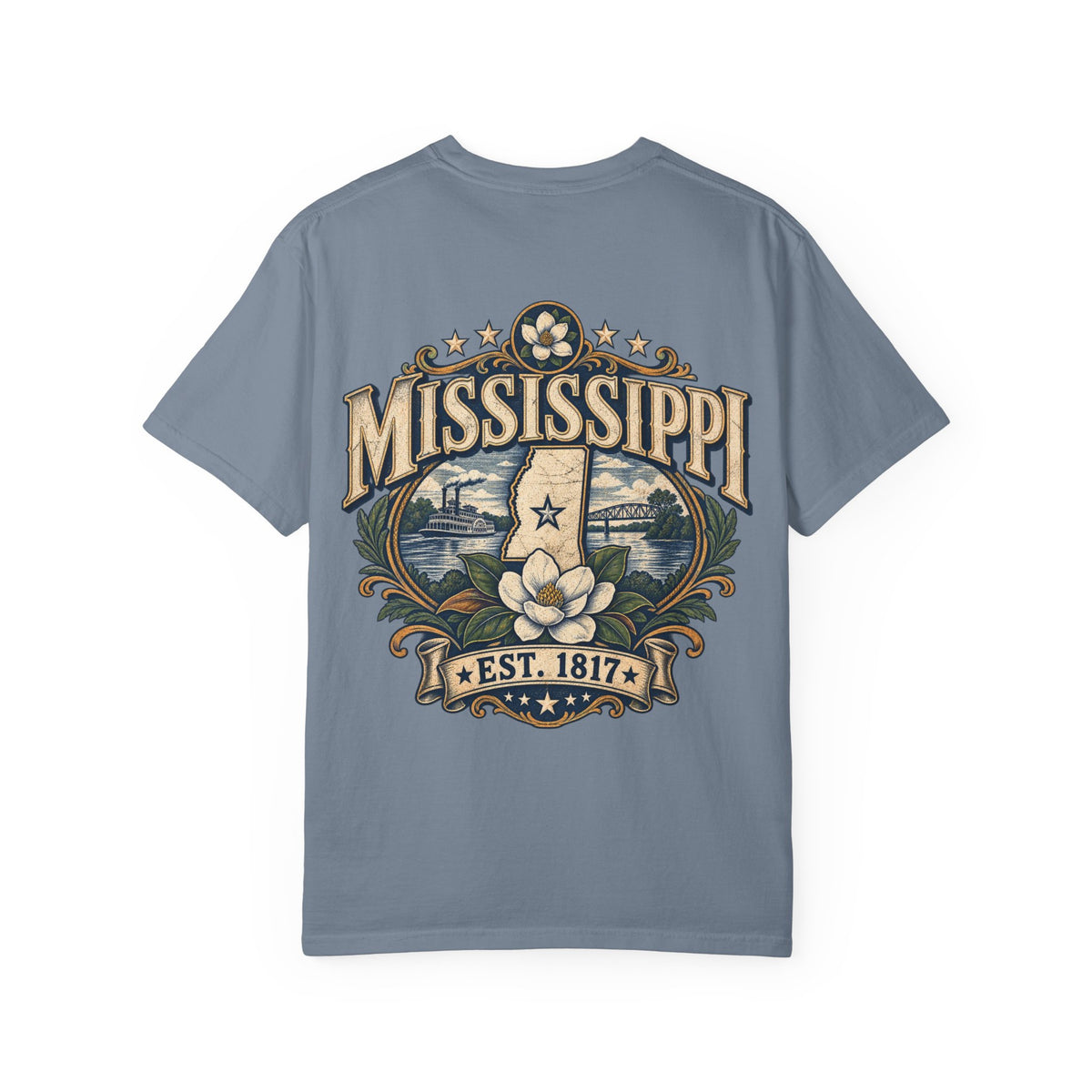 Mississippi Established 1817 Unisex Comfort Color 1717 Streetwear Graphic Tee