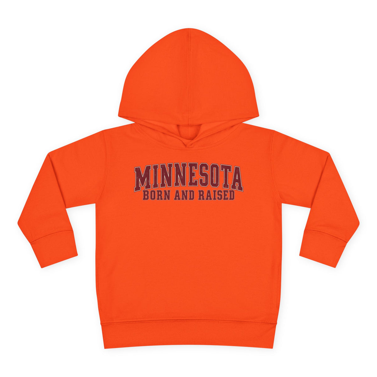 Minnesota Born and Raised Vintage Collegiate Unisex Toddler Pullover Fleece Hoodie