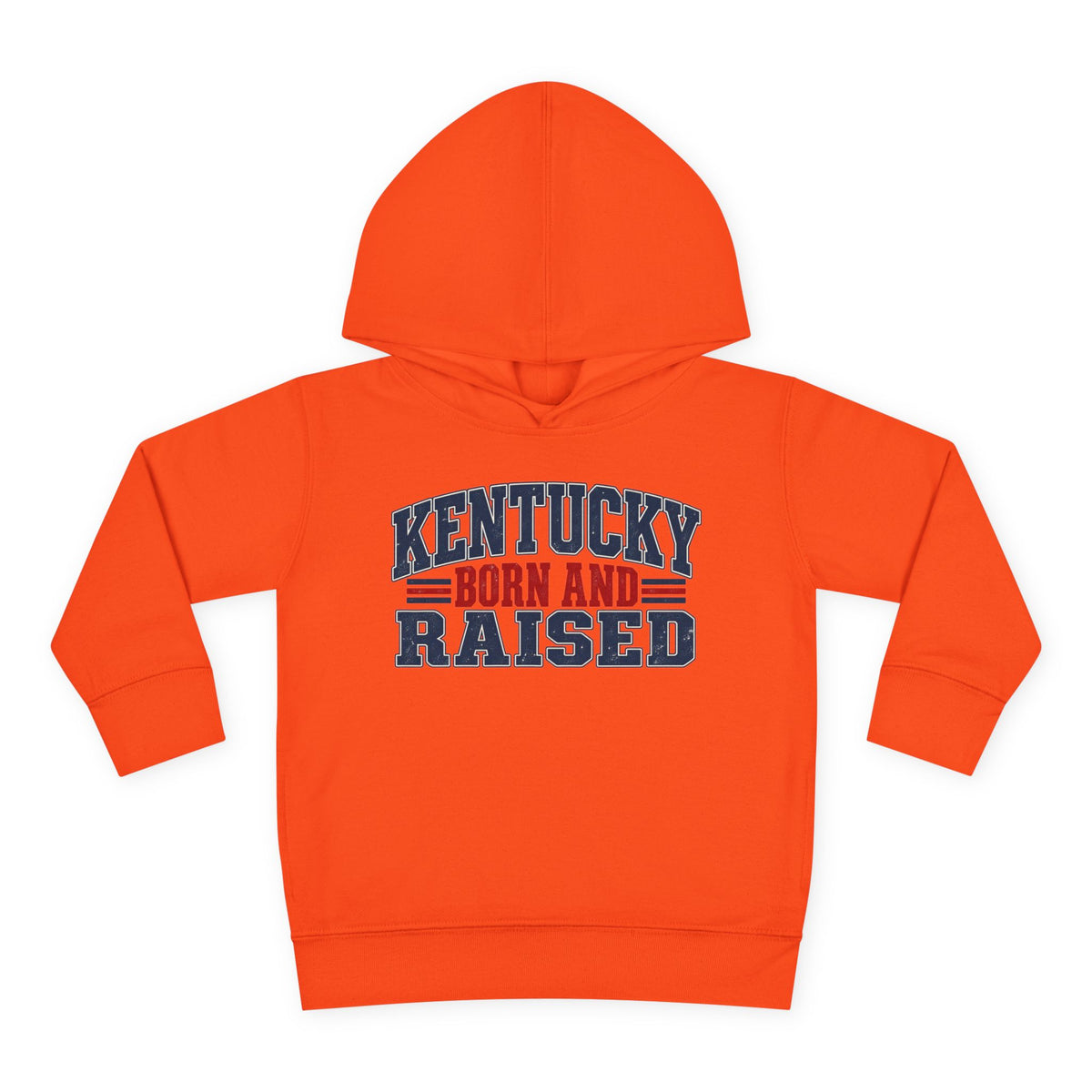 Kentucky Born and Raised Southern Heritage Unisex Toddler Pullover Fleece Hoodie