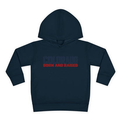 Colorado Born and Raised Minimal Modern Unisex Toddler Pullover Fleece Hoodie