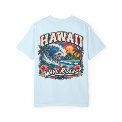 Hawaii Wave Riders Unisex Comfort Color 1717 Streetwear Graphic Tee