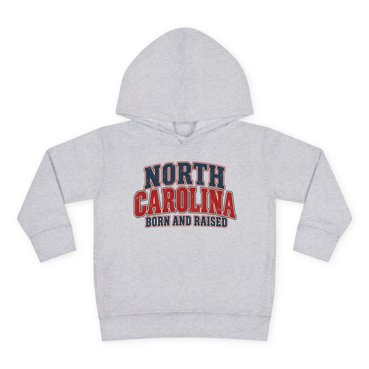 North Carolina Born and Raised Vintage Americana Unisex Toddler Pullover Fleece Hoodie