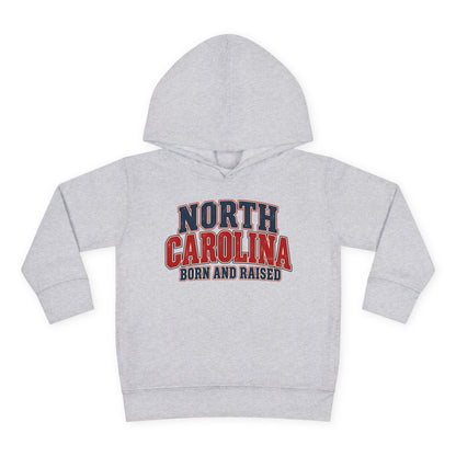 North Carolina Born and Raised Vintage Americana Unisex Toddler Pullover Fleece Hoodie