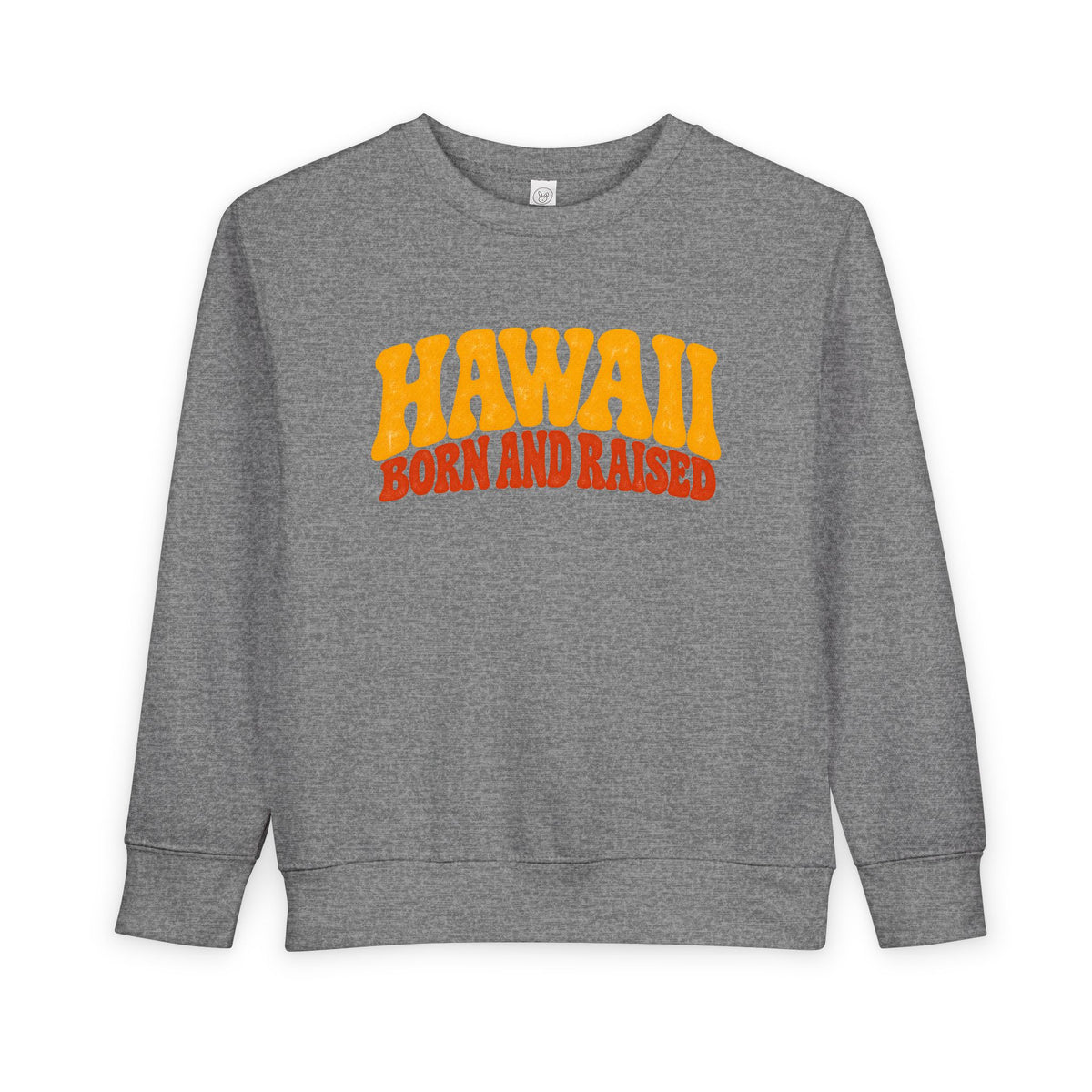 Hawaii Born and Raised Retro 1970s Unisex Toddler Sweatshirt