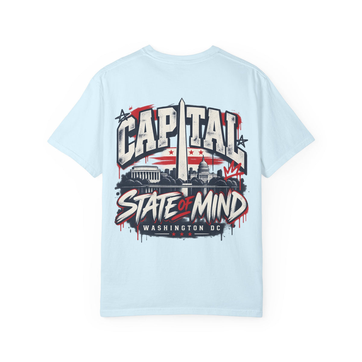 Washington DC Capital State of Mind Unisex Comfort Color 1717 Streetwear Graphic Tee
