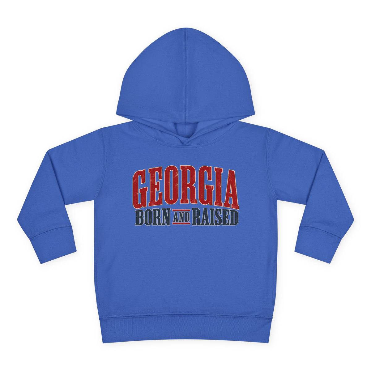 Georgia Born and Raised Southern Heritage Unisex Toddler Pullover Fleece Hoodie