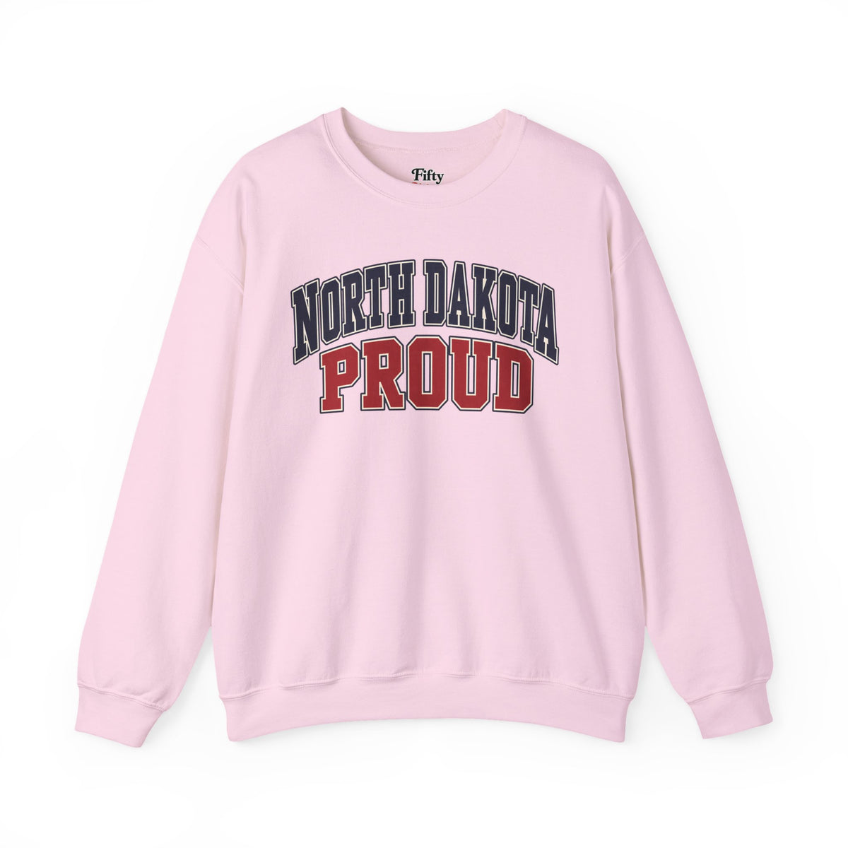 North Dakota Proud Unisex Crewneck Sweatshirt State Name Graphic