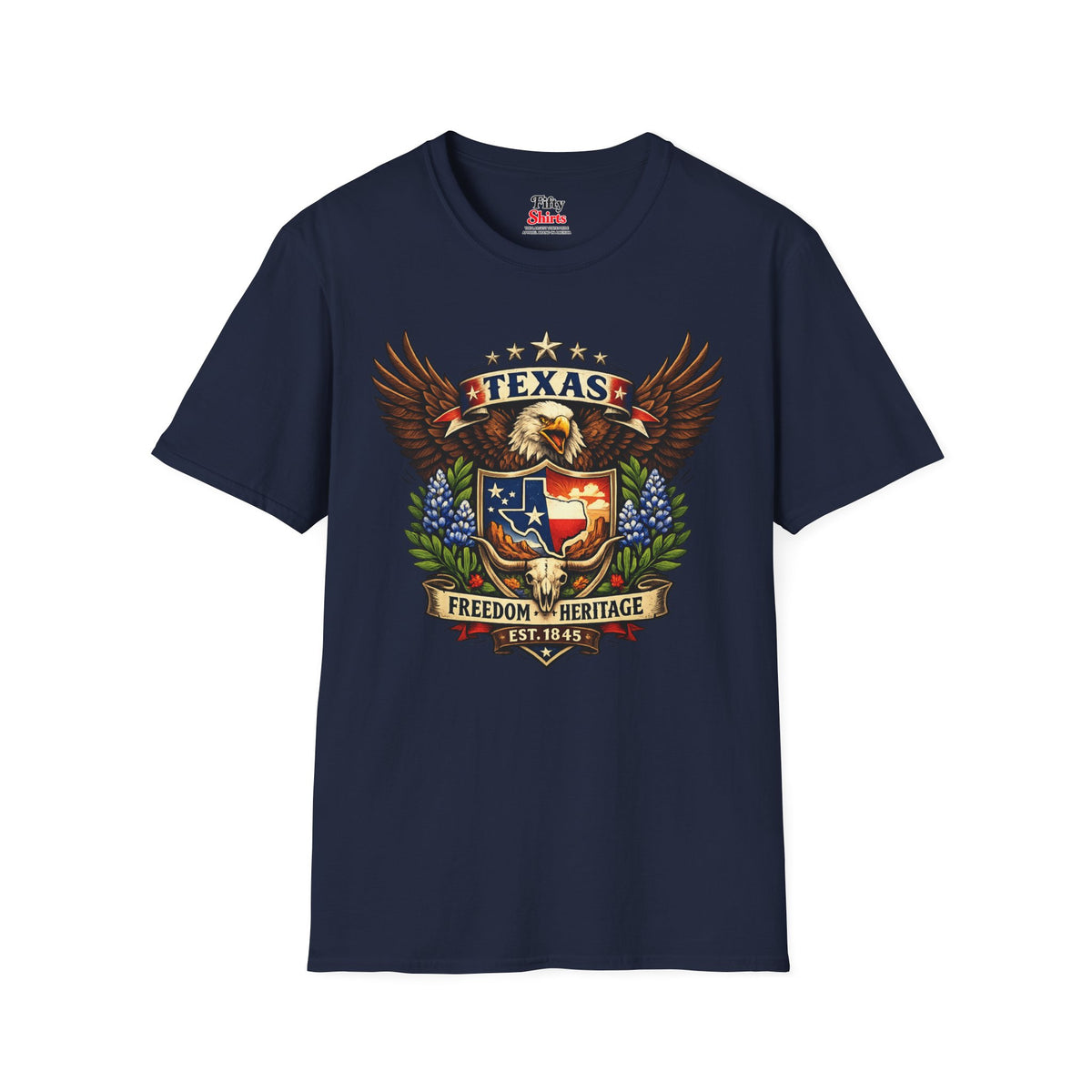 Texas American Eagle Design Unisex Softstyle T Shirt State Pride Graphic Tee Collections FS03
