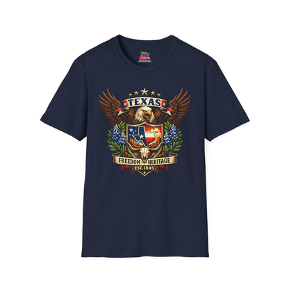 Texas American Eagle Design Unisex Softstyle T Shirt State Pride Graphic Tee Collections FS03