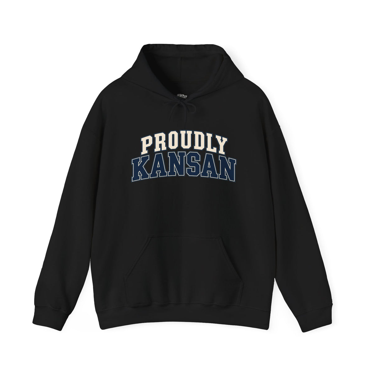 Proudly Kansan Kansas Unisex Hoodie State Name Graphic