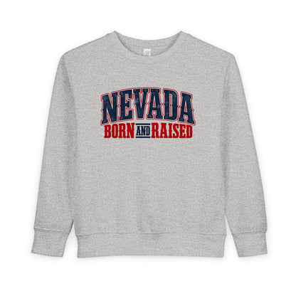 Nevada Born and Raised Premium Western Heritage Unisex Toddler Sweatshirt